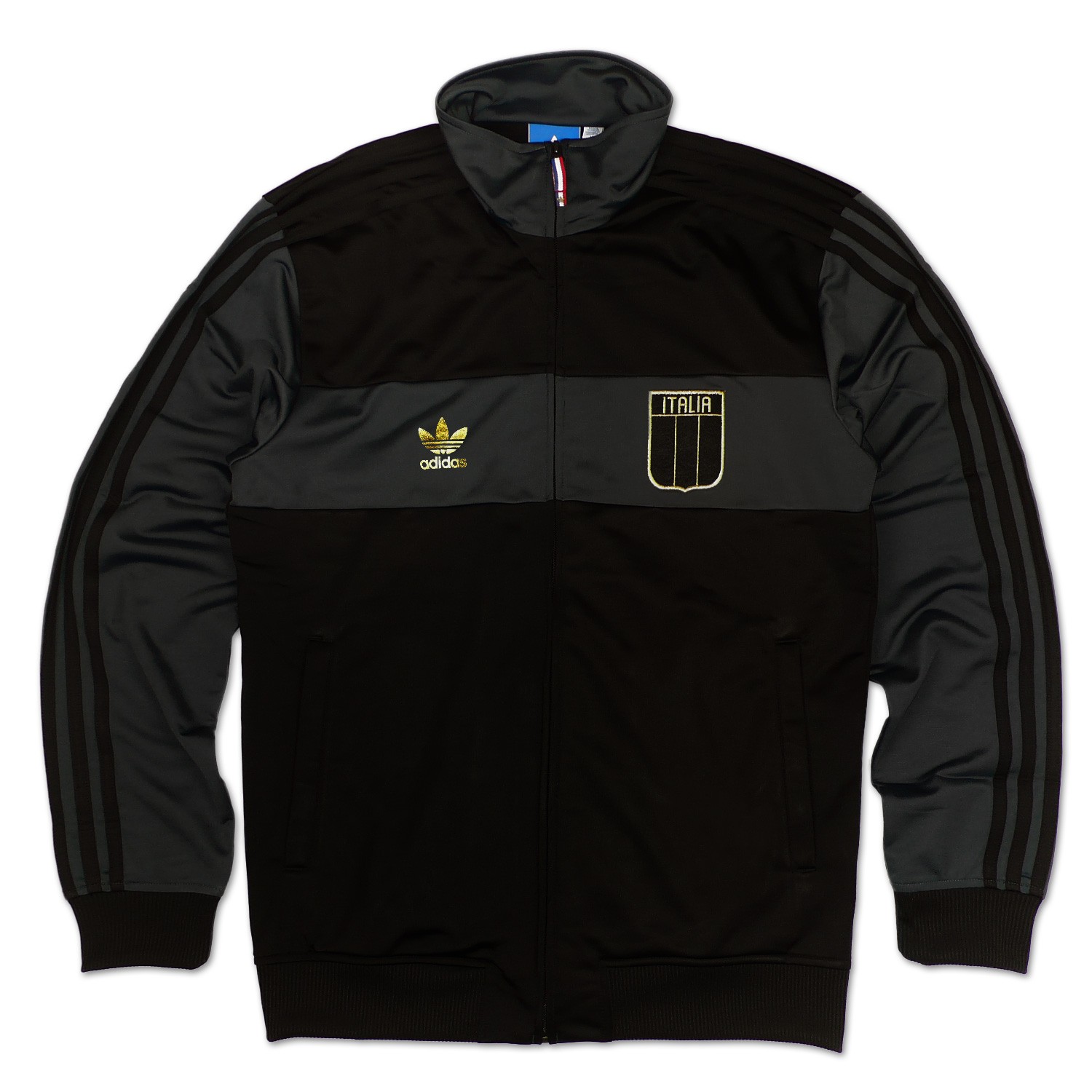 ADIDAS ORIGINALS ITALY VINTAGE JACKET FOOT BALL GLI AZZURI BLACK SXL eBay