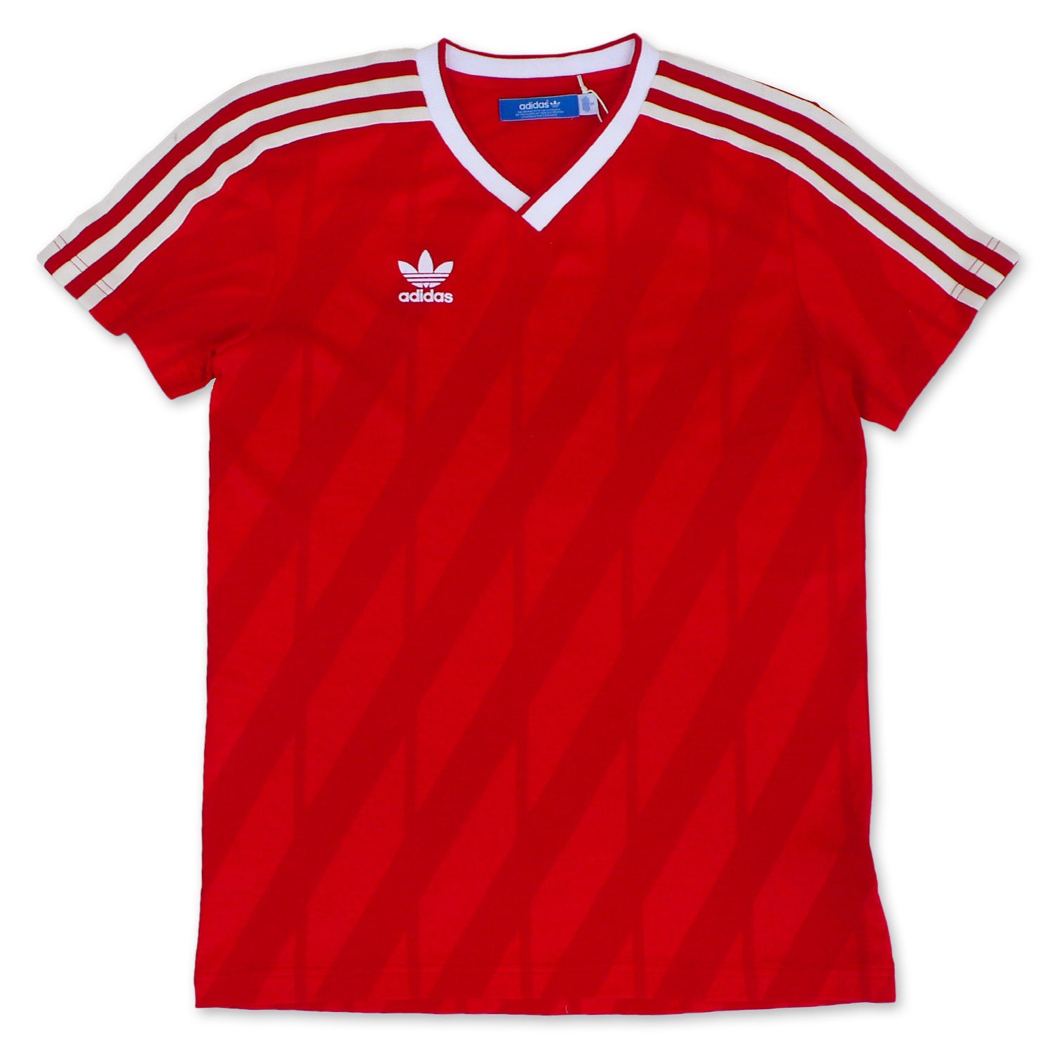 camiseta adidas roja y blanca