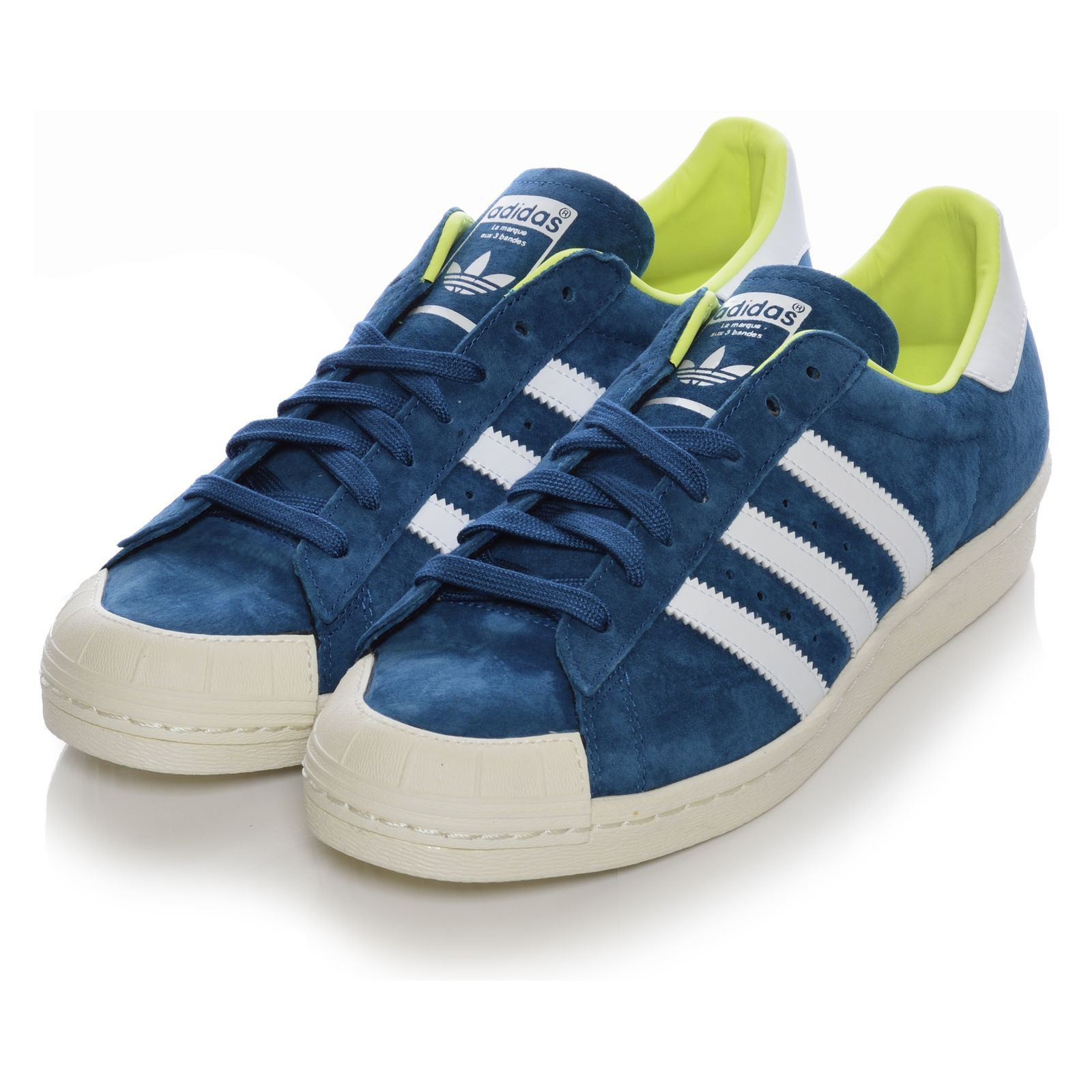 ADIDAS ORIGINALS SUPERSTAR 80s HALFSHELL SHOES LEATHER SNEAKERS BLUE 36 ...