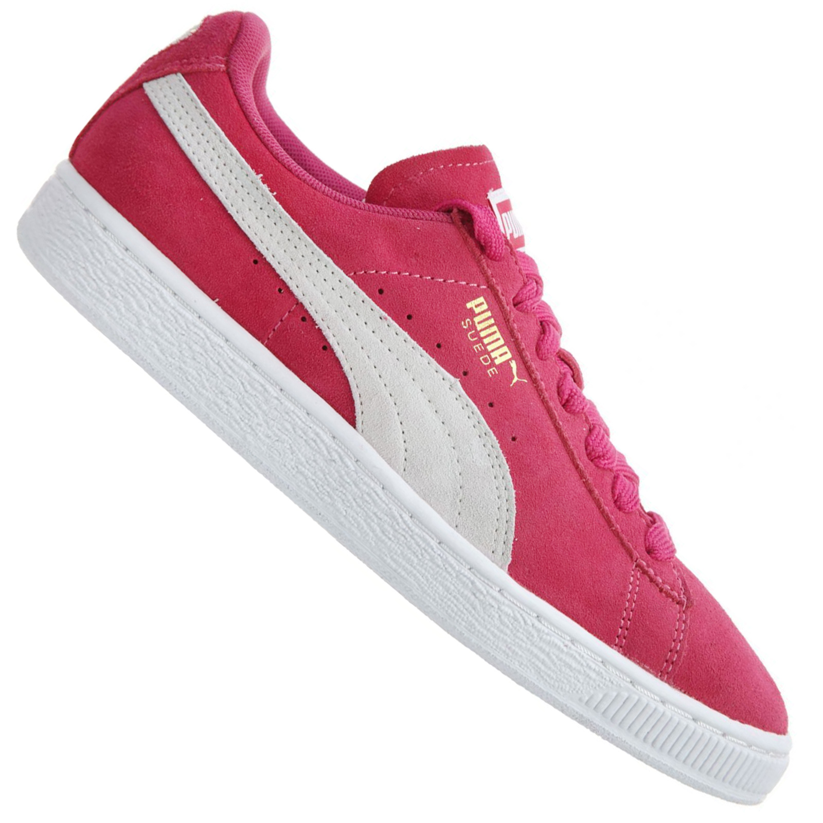 puma suede trainers pink